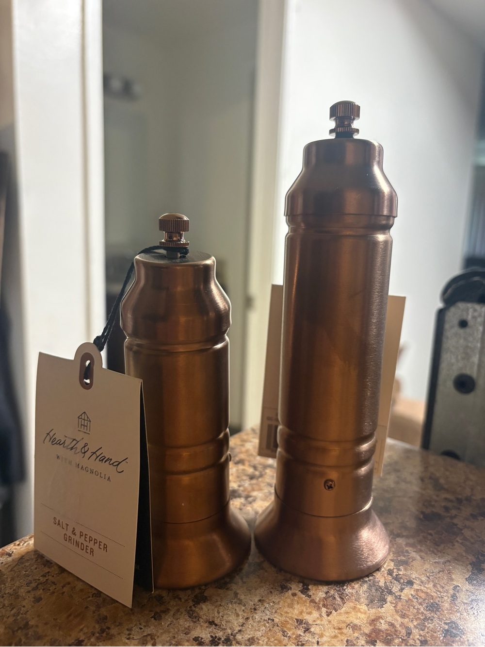 Copper Salt and Pepper Grinder Set